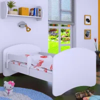 Детская кровать Happy Babies Happy 70 x 140 см/ Щит/ Белый photo 4