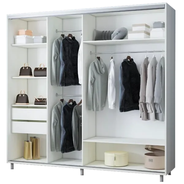 Dulap cupe Mobildor-Lux ARON 1900 K 8681 200 x 60 x 220 / PAL / Alb briliant photo 2