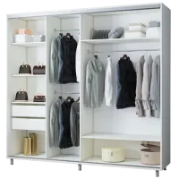 Dulap cupe Mobildor-Lux ARON 2100 K 8681 210 x 60 x 220 / PAL / Alb briliant photo 2