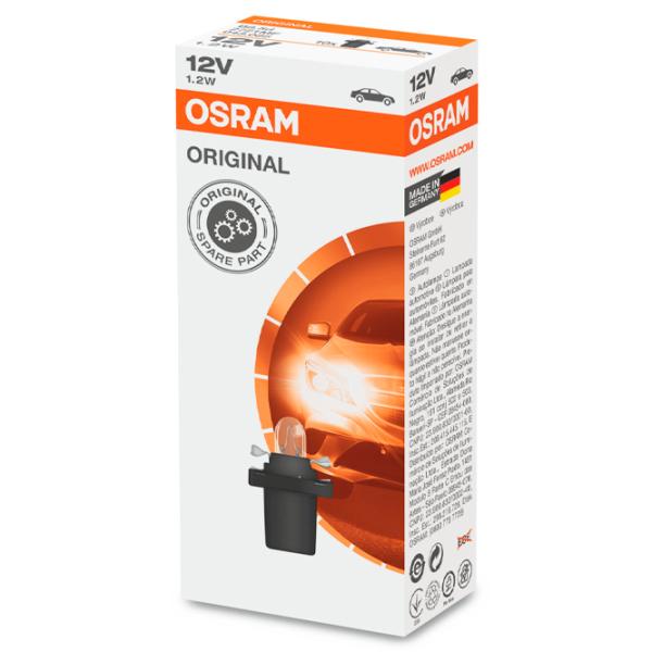 Автомобильная лампа Osram 2721MF8 Накал/ BAX/ B8.5d/ 1.2 Вт/ 6.4лм photo 3 Автомобильная лампа Osram 2721MF8 Накал/ BAX/ B8.5d/ 1.2 Вт/ 6.4лм photo 3