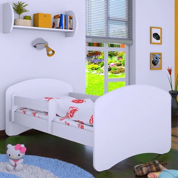 Детская кровать Happy Babies Happy 80 x 160 см/ Щит/ Белый photo 4