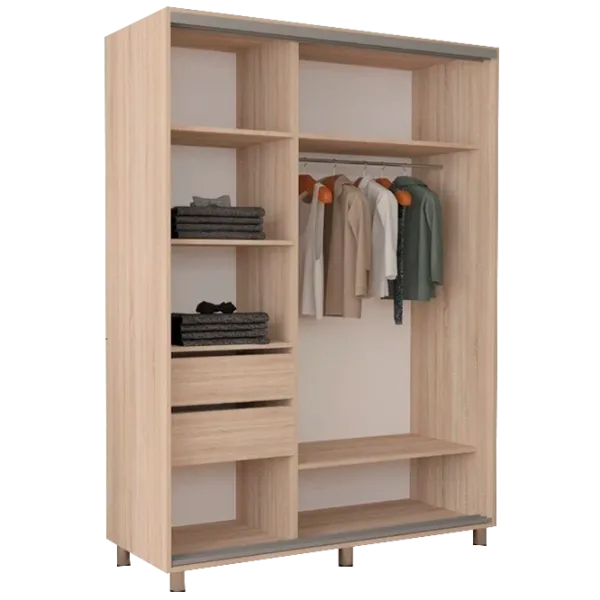 Шкаф cupe Mobildor-Lux ARON 1500 K 3025 150 x 60см x 220 / ЛДСП / Дуб Сонома photo 2 Шкаф cupe Mobildor-Lux ARON 1500 K 3025 150 x 60см x 220 / ЛДСП / Дуб Сонома photo 2
