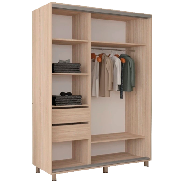 Шкаф cupe Mobildor-Lux ARON 1500 K 3025 150 x 60см x 220 / ЛДСП / Дуб Сонома photo 2 Шкаф cupe Mobildor-Lux ARON 1500 K 3025 150 x 60см x 220 / ЛДСП / Дуб Сонома photo 2