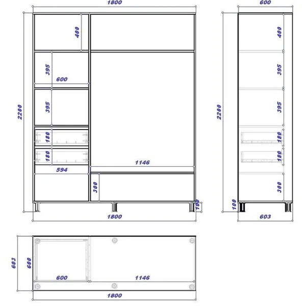 Dulap cupe Mobildor-Lux ARON 1800 K 3025 180 x 60 x 220 / PAL / Stejar Sonoma photo 3 Dulap cupe Mobildor-Lux ARON 1800 K 3025 180 x 60 x 220 / PAL / Stejar Sonoma photo 3
