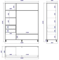 Dulap cupe Mobildor-Lux ARON 1900 K 3025 190 x 60 x 220 / PAL / Stejar Sonoma photo 3