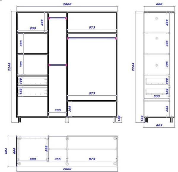 Dulap cupe Mobildor-Lux ARON 2000 K 3025 200 x 60 x 220 / PAL / Stejar Sonoma photo 3 Dulap cupe Mobildor-Lux ARON 2000 K 3025 200 x 60 x 220 / PAL / Stejar Sonoma photo 3