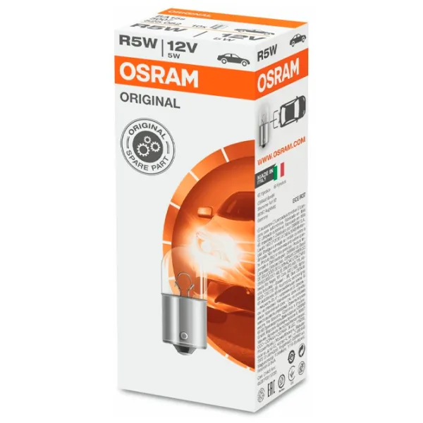 Lampă auto Osram 5007 Incandescentă/ R5W/ BA15s/ 5 W/ 50 lm photo 2
