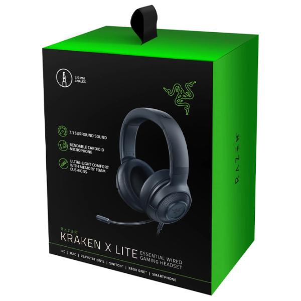 Căști Razer Kraken X Lite Black Cu fir/ Gaming photo 6