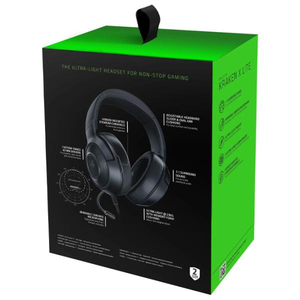 Căști Razer Kraken X Lite Black Cu fir/ Gaming photo 7