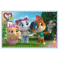 Puzzle 2D Trefl Rainbow 44 Cats 4+/ Numărul de piese: 60 photo 2