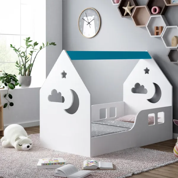 Детская кровать Happy Babies House Cloud 70 x 140 см / ЛДСП / Белый photo 5