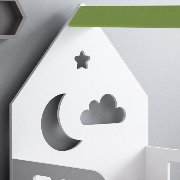 Детская кровать Happy Babies House Cloud 70 x 140 см / ЛДСП / Белый photo 4
