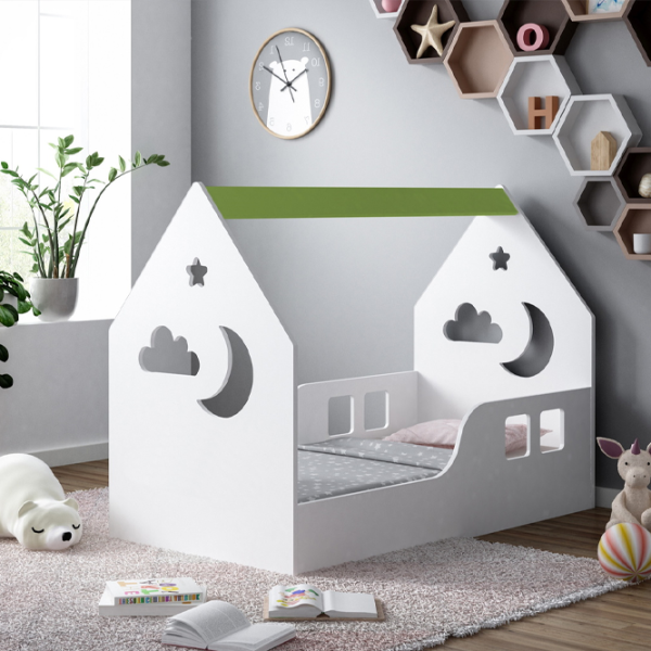 Детская кровать Happy Babies House Cloud 70 x 140 см / ЛДСП / Белый photo 5