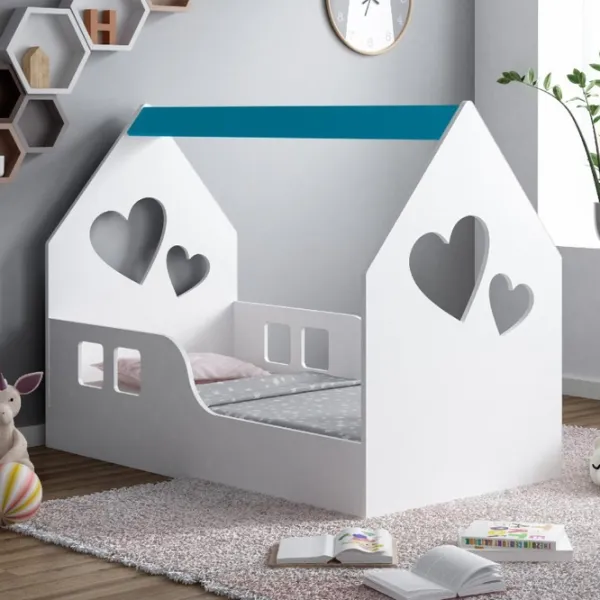 Детская кровать Happy Babies House Heart 70 x 140 см / ЛДСП / Белый photo 4