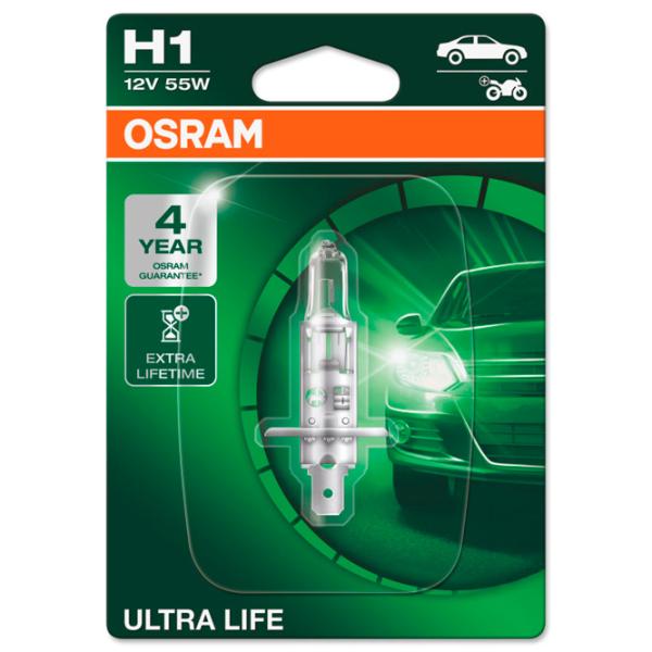 Автомобильная лампа Osram 64150ULT Галоген/ H1/ P14.5s/ 55 Вт/ 1550лм photo 3 Автомобильная лампа Osram 64150ULT Галоген/ H1/ P14.5s/ 55 Вт/ 1550лм photo 3