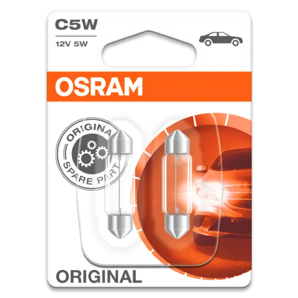 Автомобильная лампа Osram 6418-02B Накал/ C5W/ SV8.5-8/ 5 Вт/ 45 лм photo 2 Автомобильная лампа Osram 6418-02B Накал/ C5W/ SV8.5-8/ 5 Вт/ 45 лм photo 2