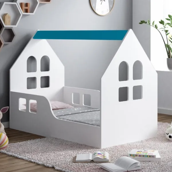 Детская кровать Happy Babies House Windows 70 x 140 см / ЛДСП / Белый photo 4