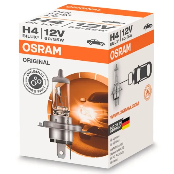 Автомобильная лампа Osram 64193NBP Галоген/ H4/ P43t/ 60 - 55 Вт/ 1650лм photo 2 Автомобильная лампа Osram 64193NBP Галоген/ H4/ P43t/ 60 - 55 Вт/ 1650лм photo 2