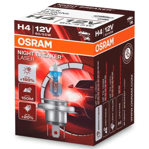 Автомобильная лампа Osram 64193NL Галоген / H4 / P43t / 60 - 55 Вт /  photo 2