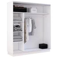 Шкаф cupe Mobildor-Lux Fox 1900 110 190 x 60см x 220 / ЛДСП / White photo 2