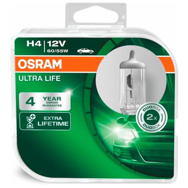 Автомобильная лампа Osram 64193ULT-HCB Галоген/ H4/ P43t/ 55 Вт/ 1650лм photo 2