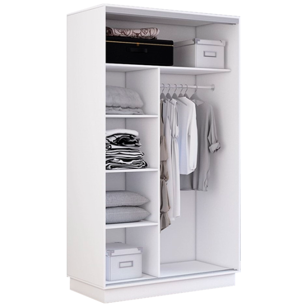 Dulap cupe Mobildor-Lux Fox 1300 110 130 x 60 x 220 / PAL / White photo 2 Dulap cupe Mobildor-Lux Fox 1300 110 130 x 60 x 220 / PAL / White photo 2