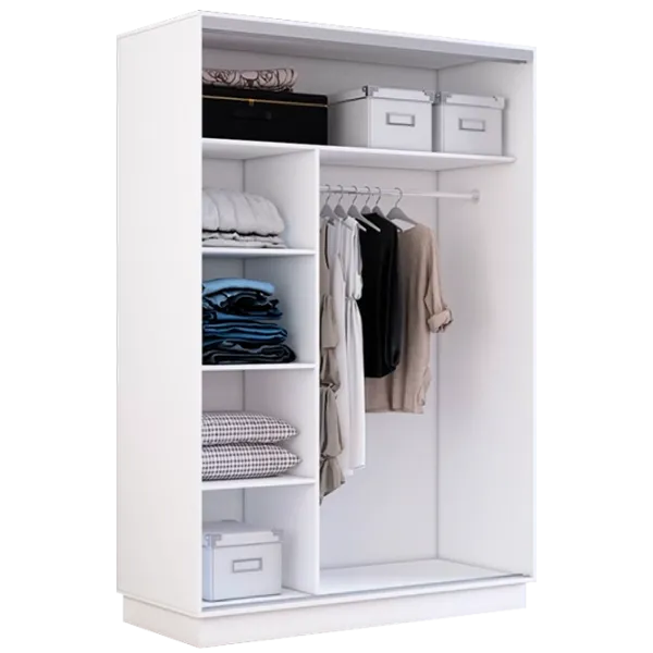 Dulap cupe Mobildor-Lux Fox 1500 110 150 x 60 x 220 / PAL / White photo 2 Dulap cupe Mobildor-Lux Fox 1500 110 150 x 60 x 220 / PAL / White photo 2