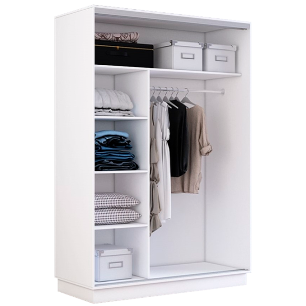Dulap cupe Mobildor-Lux Fox 1500 110 150 x 60 x 220 / PAL / White photo 2 Dulap cupe Mobildor-Lux Fox 1500 110 150 x 60 x 220 / PAL / White photo 2