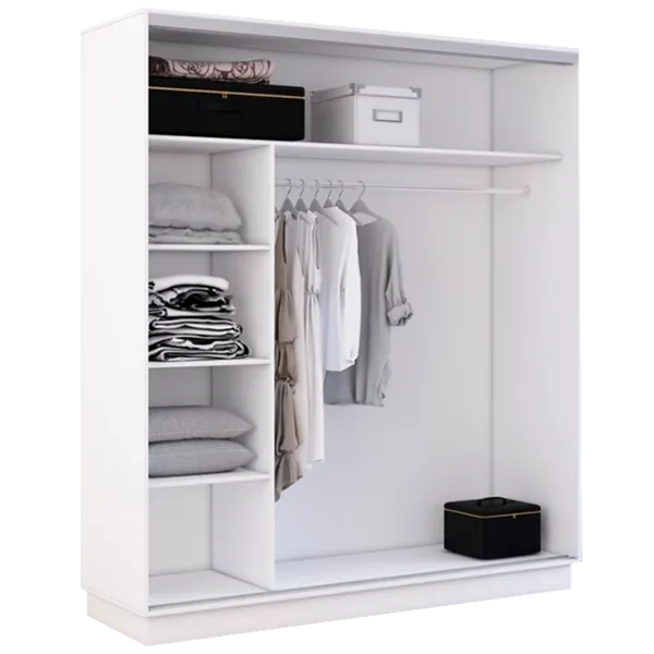 Dulap cupe Mobildor-Lux Fox 1700 110 170 x 60 x 220 / PAL / White photo 2 Dulap cupe Mobildor-Lux Fox 1700 110 170 x 60 x 220 / PAL / White photo 2