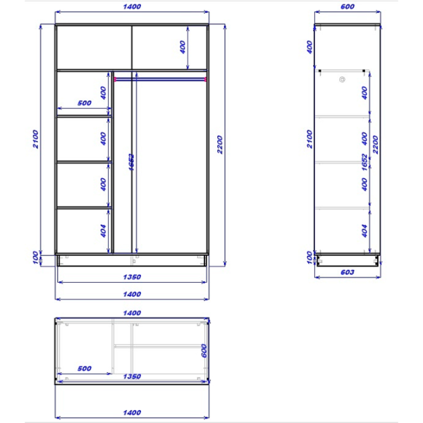 Шкаф cupe Mobildor-Lux Fox 1500 3025 150 x 60см x 220 / ЛДСП / Дуб Сонома photo 3 Шкаф cupe Mobildor-Lux Fox 1500 3025 150 x 60см x 220 / ЛДСП / Дуб Сонома photo 3