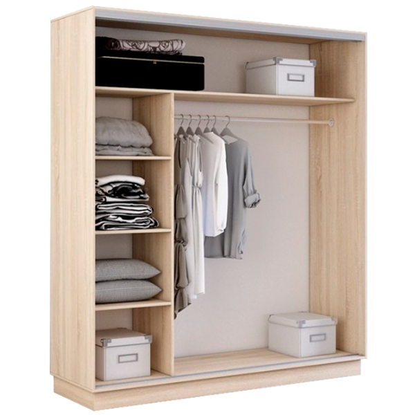 Шкаф cupe Mobildor-Lux Fox 1800 3025 180 x 60см x 220 / ЛДСП / Дуб Сонома photo 2 Шкаф cupe Mobildor-Lux Fox 1800 3025 180 x 60см x 220 / ЛДСП / Дуб Сонома photo 2