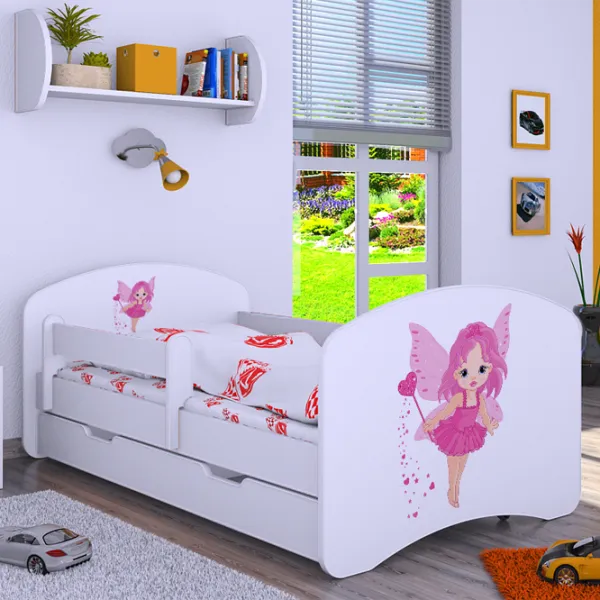 Pat pentru copii Happy Babies Happy Fairy 70 x 140 cm/ Placa/ White photo 4