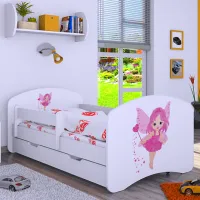 Pat pentru copii Happy Babies Happy Fairy 70 x 140 cm/ Placa/ White photo 4