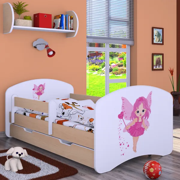Pat pentru copii Happy Babies Happy Fairy 70 x 140 cm/ Placa/ White photo 4