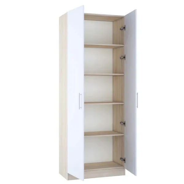 Dulap cu polițe Mobildor-Lux Practik 210 x 80 x 40/ PAL/ White photo 2