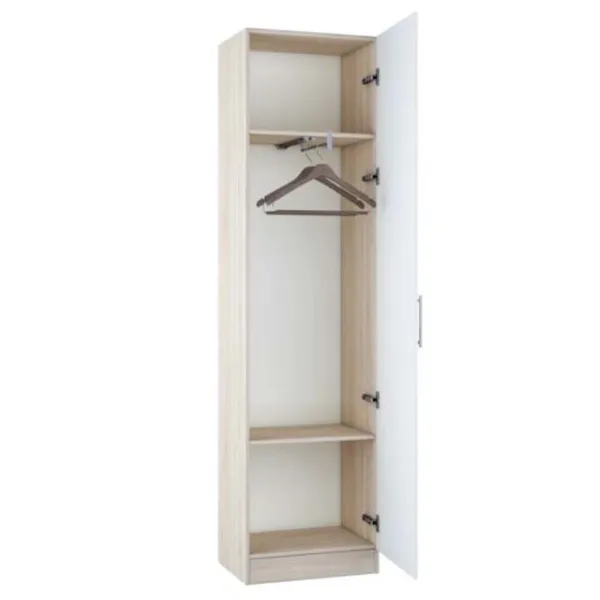 Dulap pentru haine Mobildor-Lux Practik 210 x 55 x 40/ PAL/ White photo 2