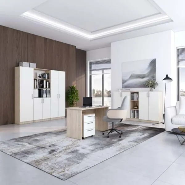 Dulap pentru haine Mobildor-Lux Practik 210 x 55 x 40/ PAL/ White photo 4