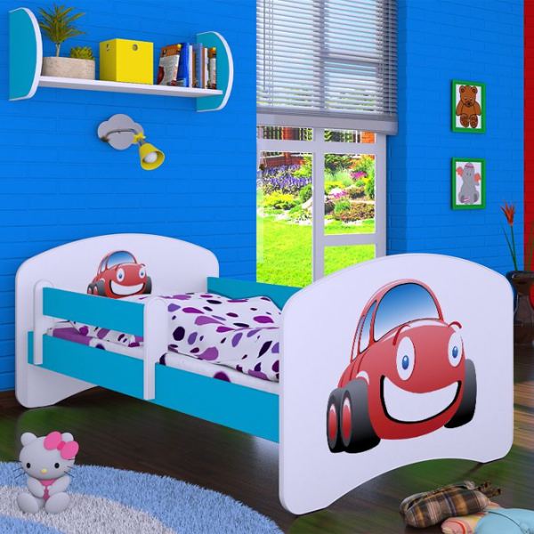 Pat pentru copii Happy Babies Happy Auto 70 x 140 cm/ Placa/ White photo 4