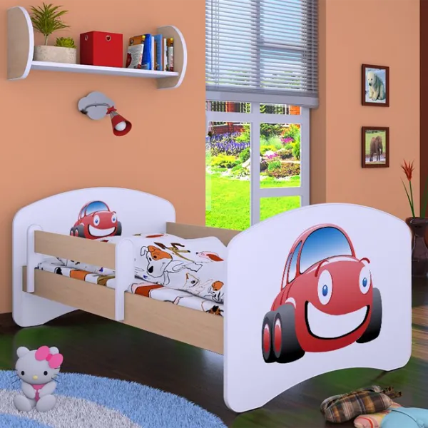 Pat pentru copii Happy Babies Happy Auto 70 x 140 cm/ Placa/ White photo 4