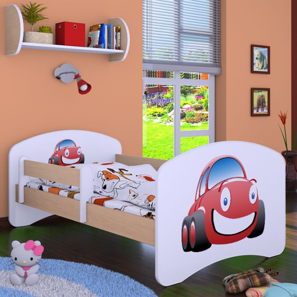 Pat pentru copii Happy Babies Happy Auto 70 x 140 cm/ Placa/ White photo 4