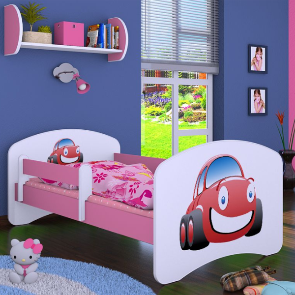 Pat pentru copii Happy Babies Happy Auto 70 x 140 cm/ Placa/ White photo 4