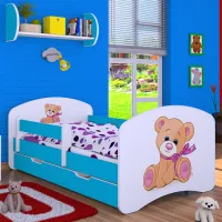 Детская кровать Happy Babies Happy Bear with Bow 80 x 160 см/ Щит/ Белый photo 4