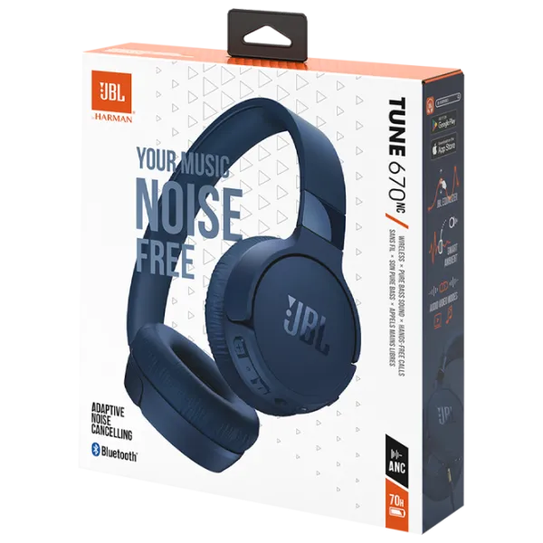 Căști JBL Tune 670 Blue Fără fir/ Personal photo 11 Căști JBL Tune 670 Blue Fără fir/ Personal photo 11