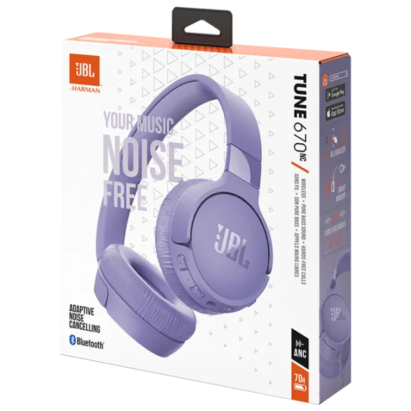 Наушники JBL Tune 670 Пурпурный Беспроводные/ Персональный photo 10 Наушники JBL Tune 670 Пурпурный Беспроводные/ Персональный photo 10