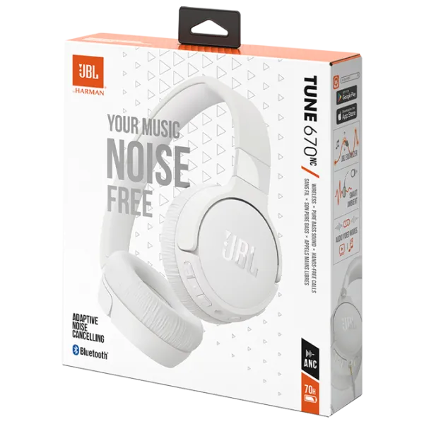 Наушники JBL Tune 670 Белый Беспроводные/ Персональный photo 11 Наушники JBL Tune 670 Белый Беспроводные/ Персональный photo 11