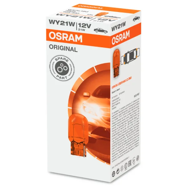 Автомобильная лампа Osram 7504 Накал/ WY21W/ WX3x16d/ 21 Вт/ 280лм photo 2 Автомобильная лампа Osram 7504 Накал/ WY21W/ WX3x16d/ 21 Вт/ 280лм photo 2