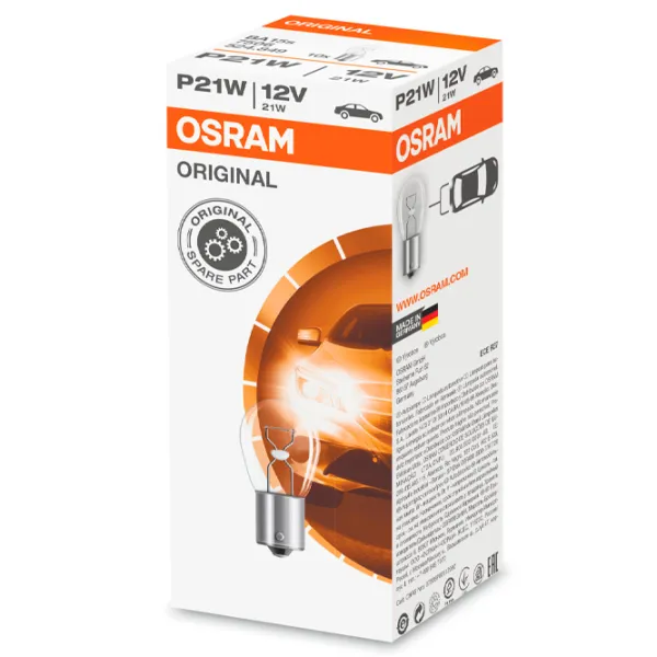 Lampă auto Osram 7506 Incandescentă/ P21W/ BA15s/ 21 W/ 460 lm photo 2