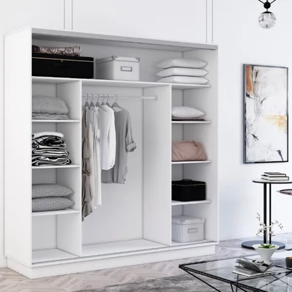 Dulap cupe Mobildor-Lux Fox 1900 110 190 x 60 x 220 / PAL / White photo 2 Dulap cupe Mobildor-Lux Fox 1900 110 190 x 60 x 220 / PAL / White photo 2