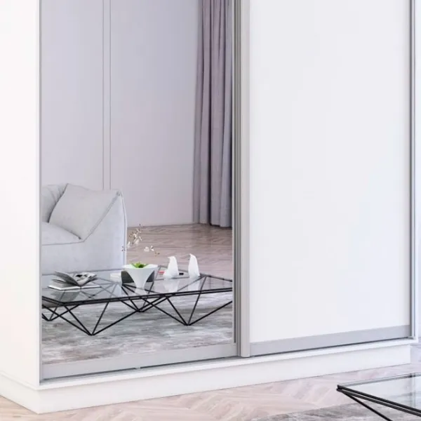 Dulap Glisant Mobildor-Lux Fox 2200 110 220 x 60 x 220 / DSP / White photo 4 Dulap Glisant Mobildor-Lux Fox 2200 110 220 x 60 x 220 / DSP / White photo 4