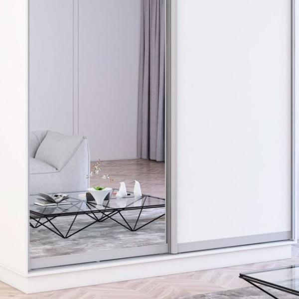 Dulap Glisant Mobildor-Lux Fox 2200 110 220 x 60 x 220 / DSP / White photo 4 Dulap Glisant Mobildor-Lux Fox 2200 110 220 x 60 x 220 / DSP / White photo 4